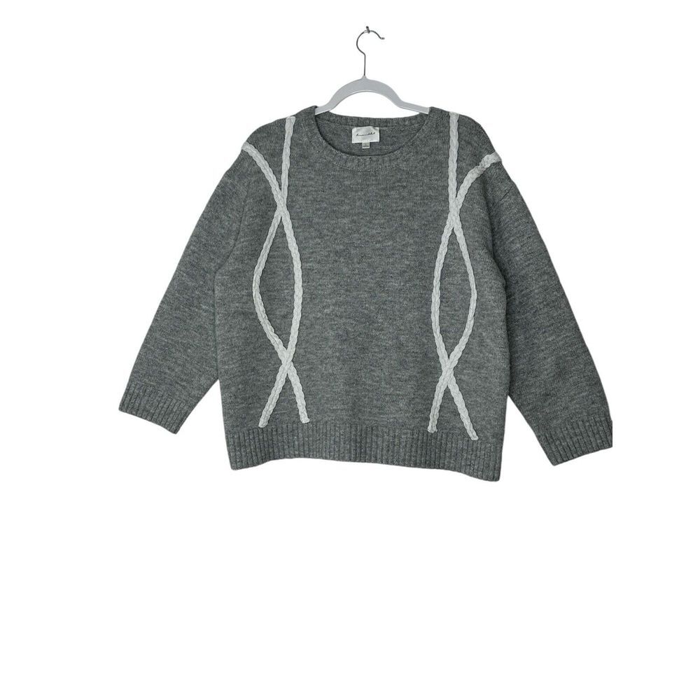 REVOLVE LINE & DOT  Sweater Women Small Gray Oversized  Soft Relaxed‎ Cozycore